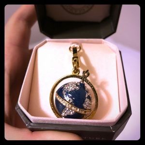 Juicy Couture Globe Charm, Missing 5 small stones